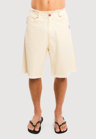 Baggy Jean 'Hï AC' Another Cotton Lab en blanc : devant