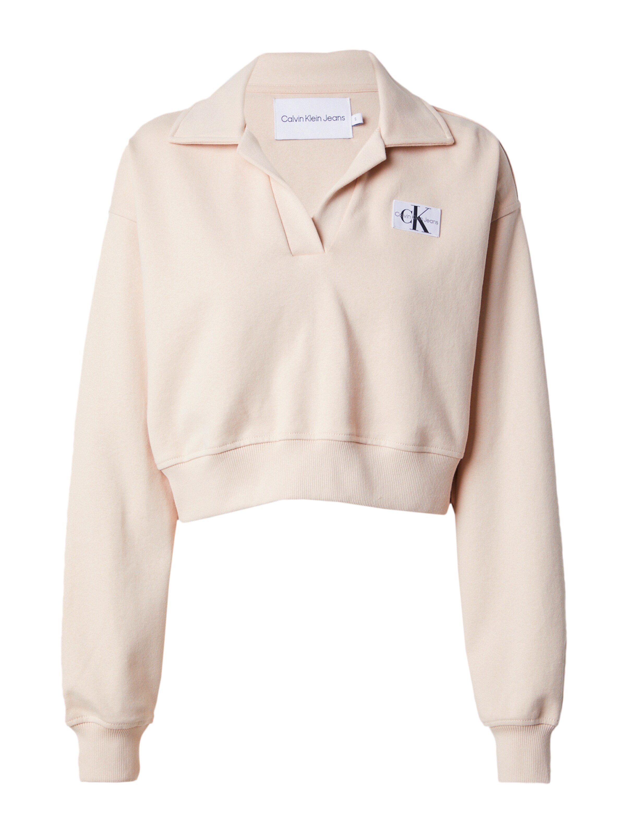 Calvin Klein Jeans Sweatshirt in Beige: Vorderseite