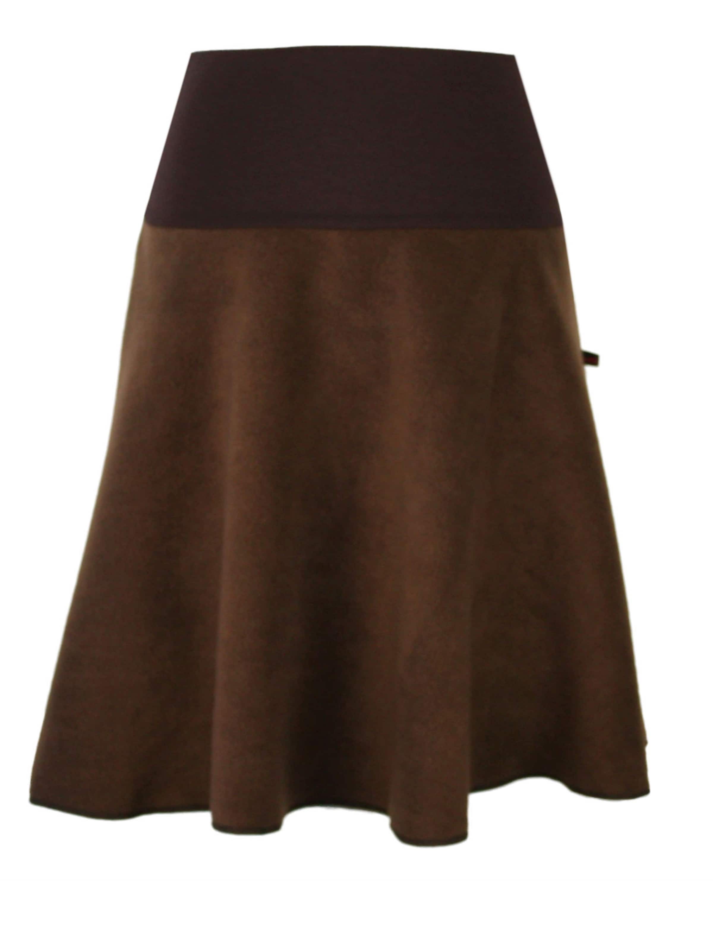 dunkle design Rock 'A-Linie Fleece'‌‌‌‌‌ in Braun: Vorderseite