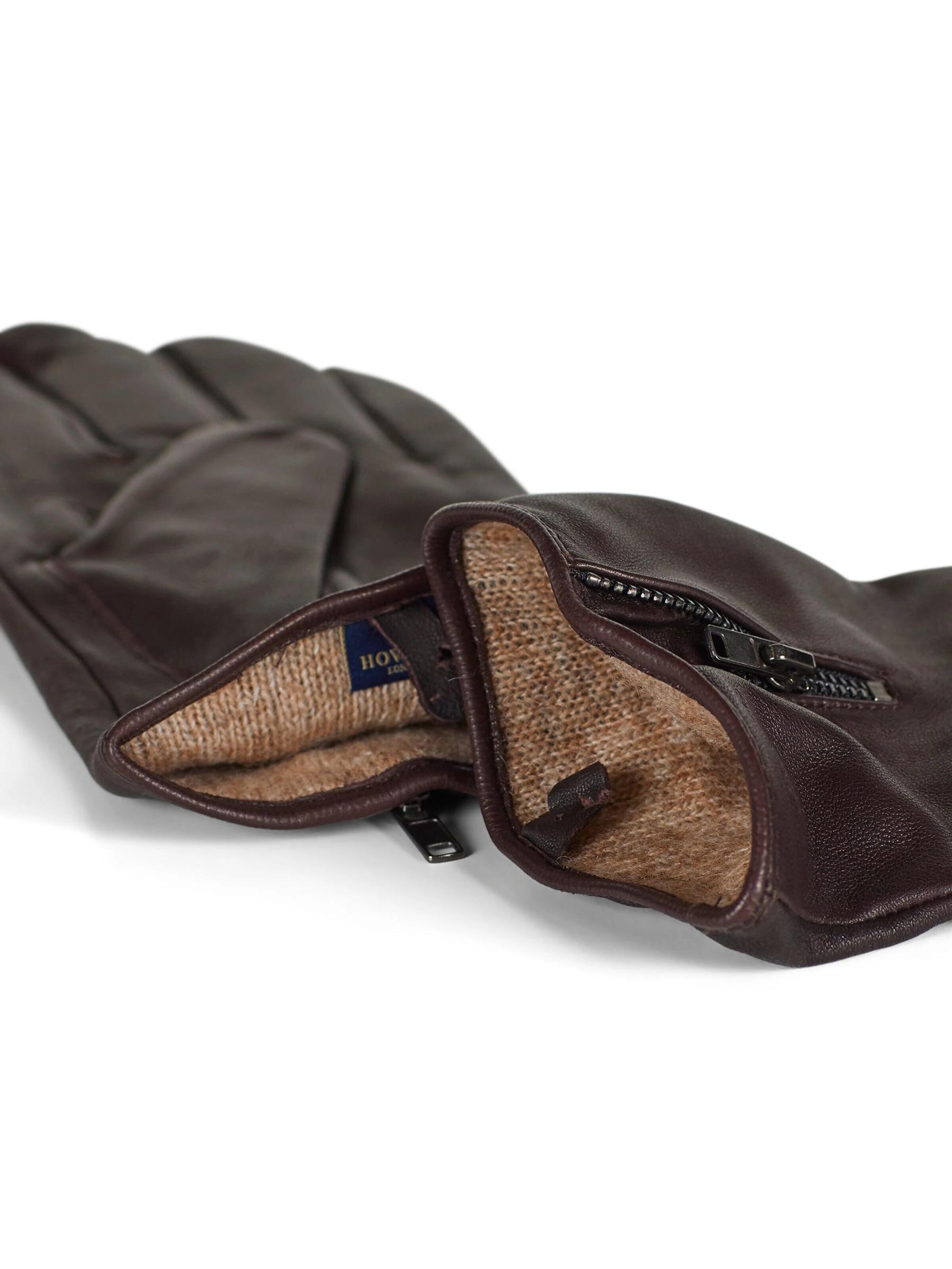 Howard London - Guantes con dedos 'Barney' en marrón