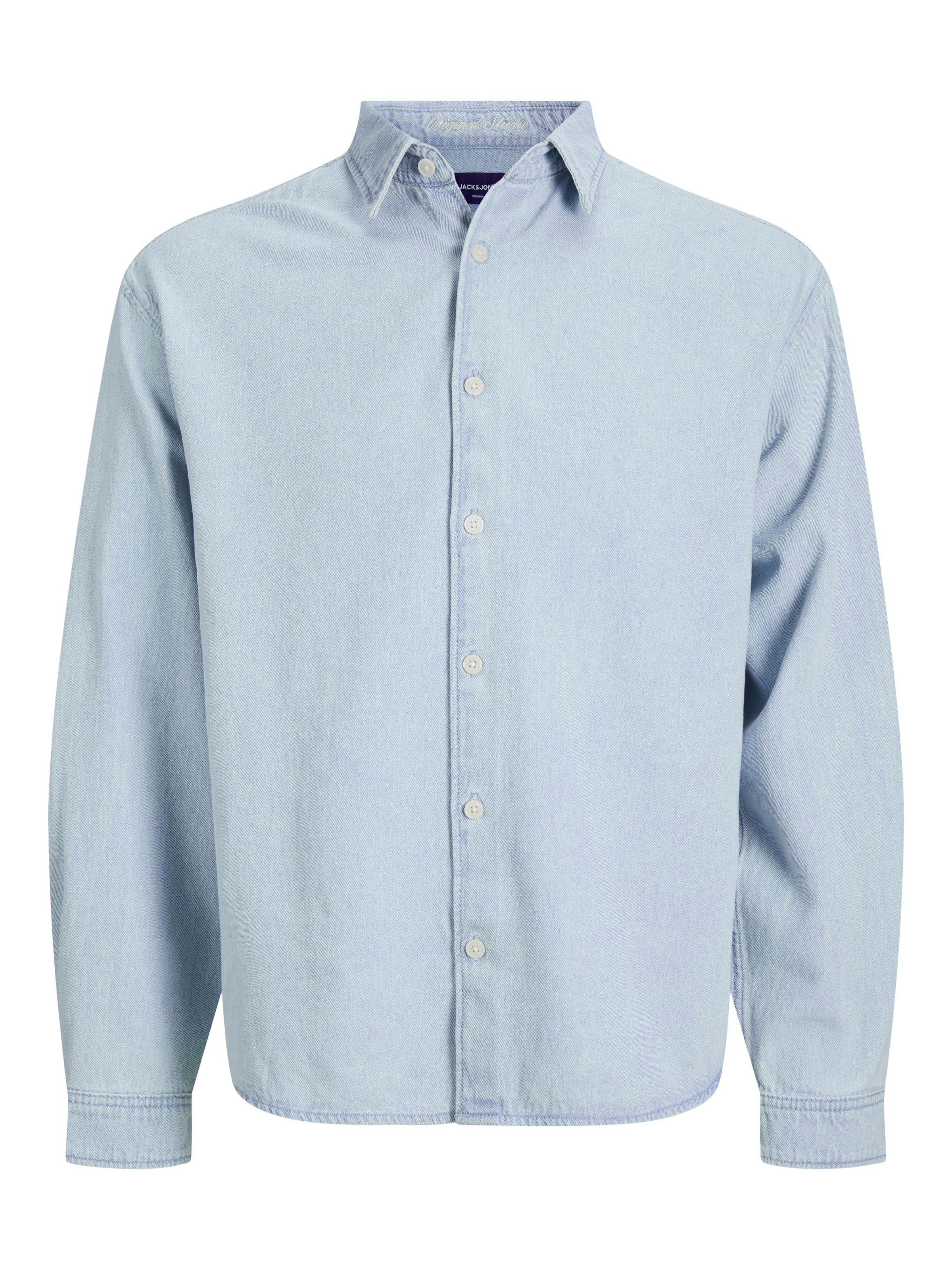 Jack & Jones Junior Comfort fit Button Up Shirt in Blue: front