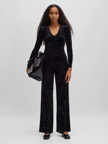 EDITED Shirt bodysuit 'Luciana' in Black
