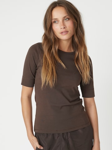 co'couture Shirt 'Granny' in Bruin: voorkant