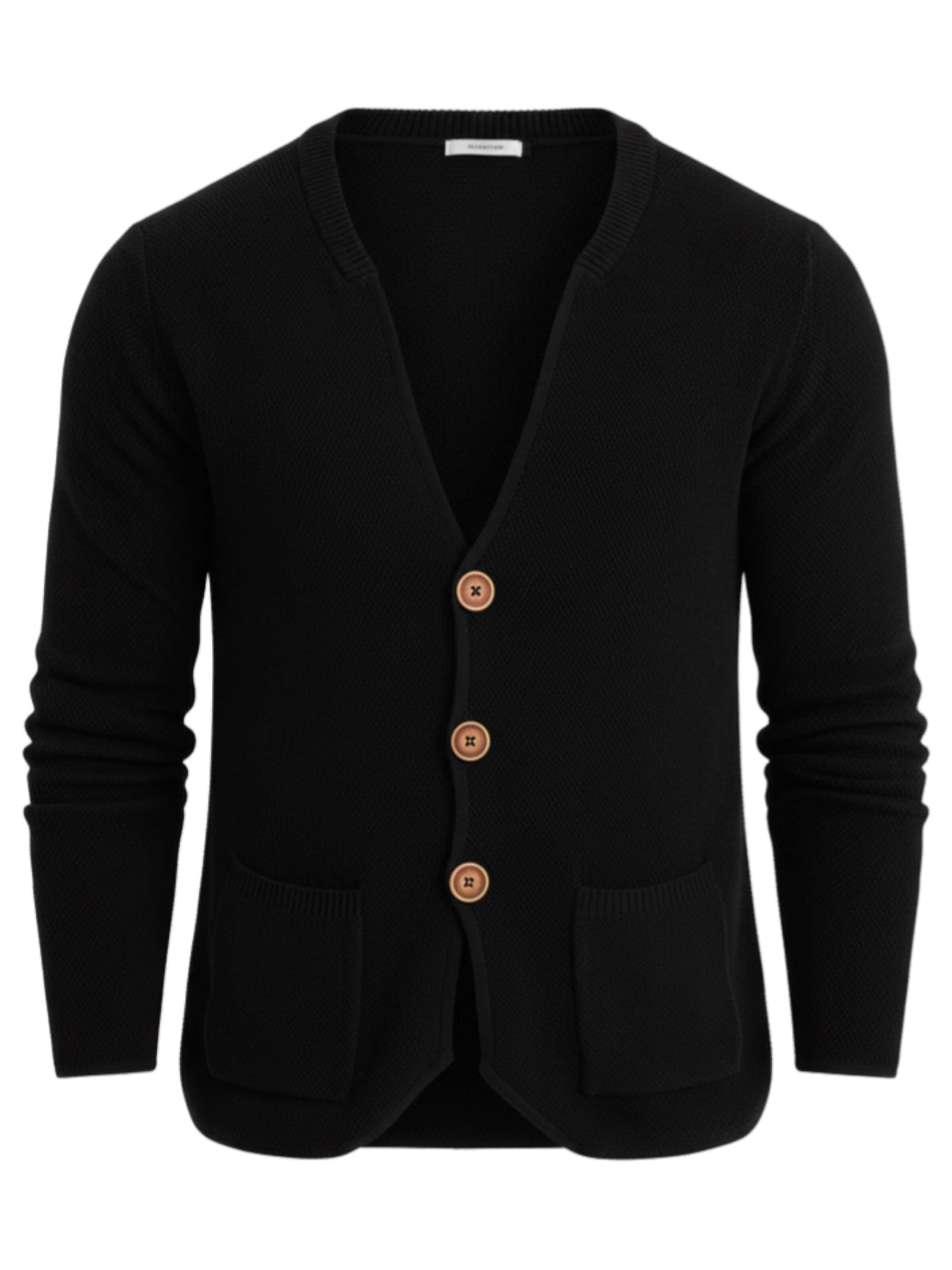 Ombre - Cárdigan en negro: frente