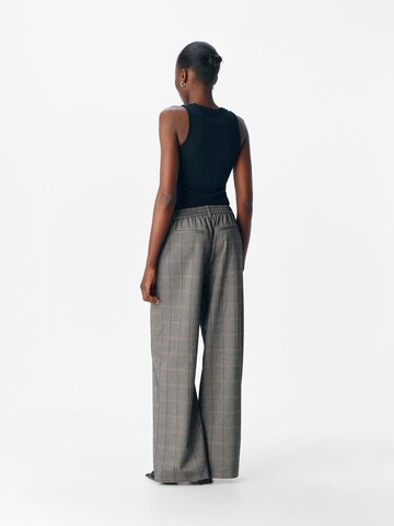 OBJECT Wide leg Broek 'OBJLISA' in Grijs