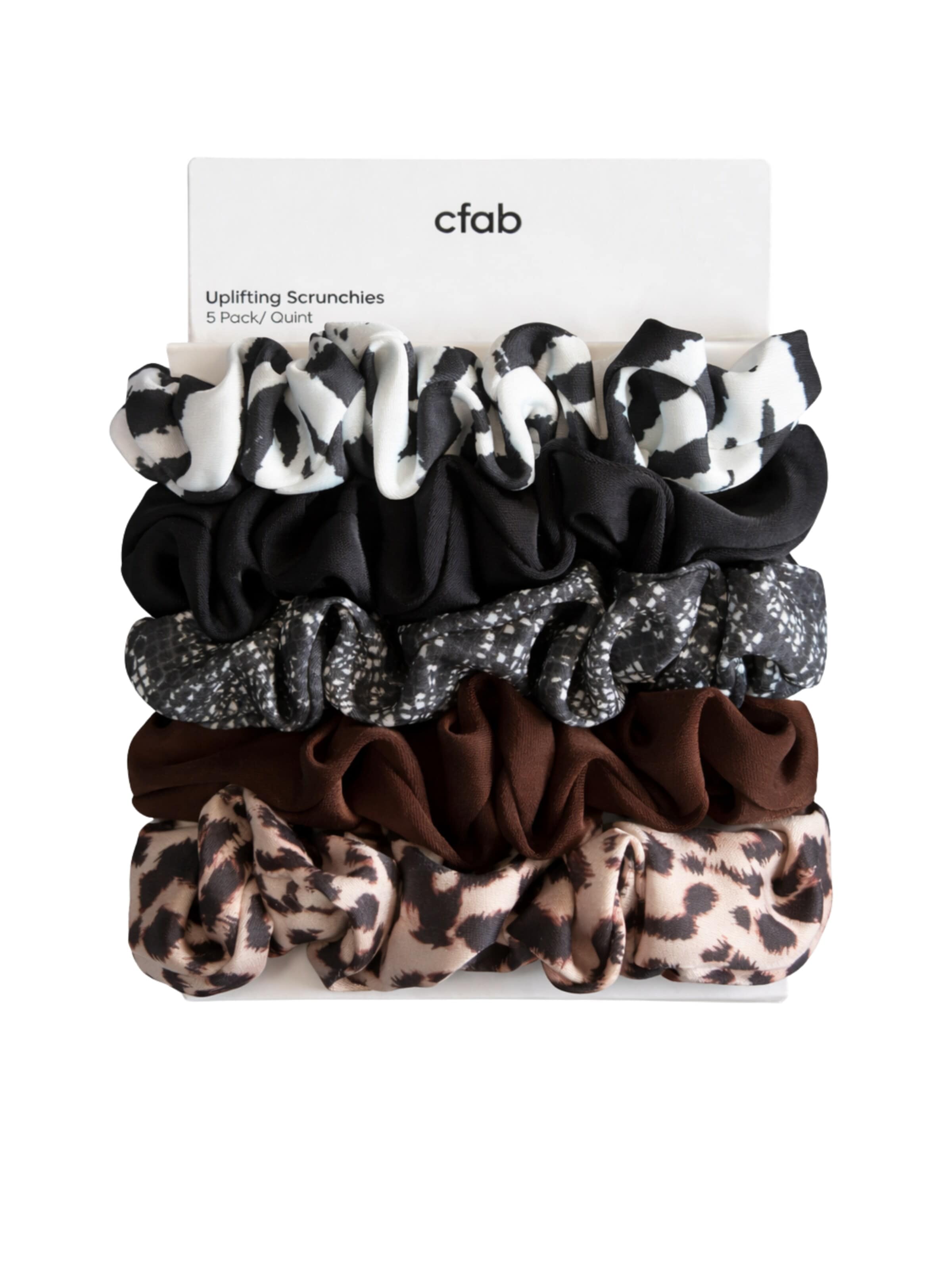 cfab (formerly creamy fabrics) Hårsmycke 'Alltags Scrunchies | 5er Pack' i blandade färger: framsida