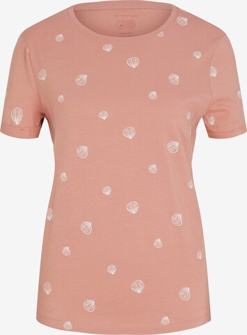 T-shirt TOM TAILOR en rose : devant