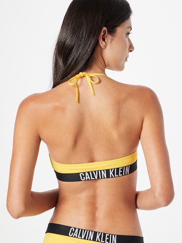 Bandeau Hauts de bikini Calvin Klein Swimwear en jaune