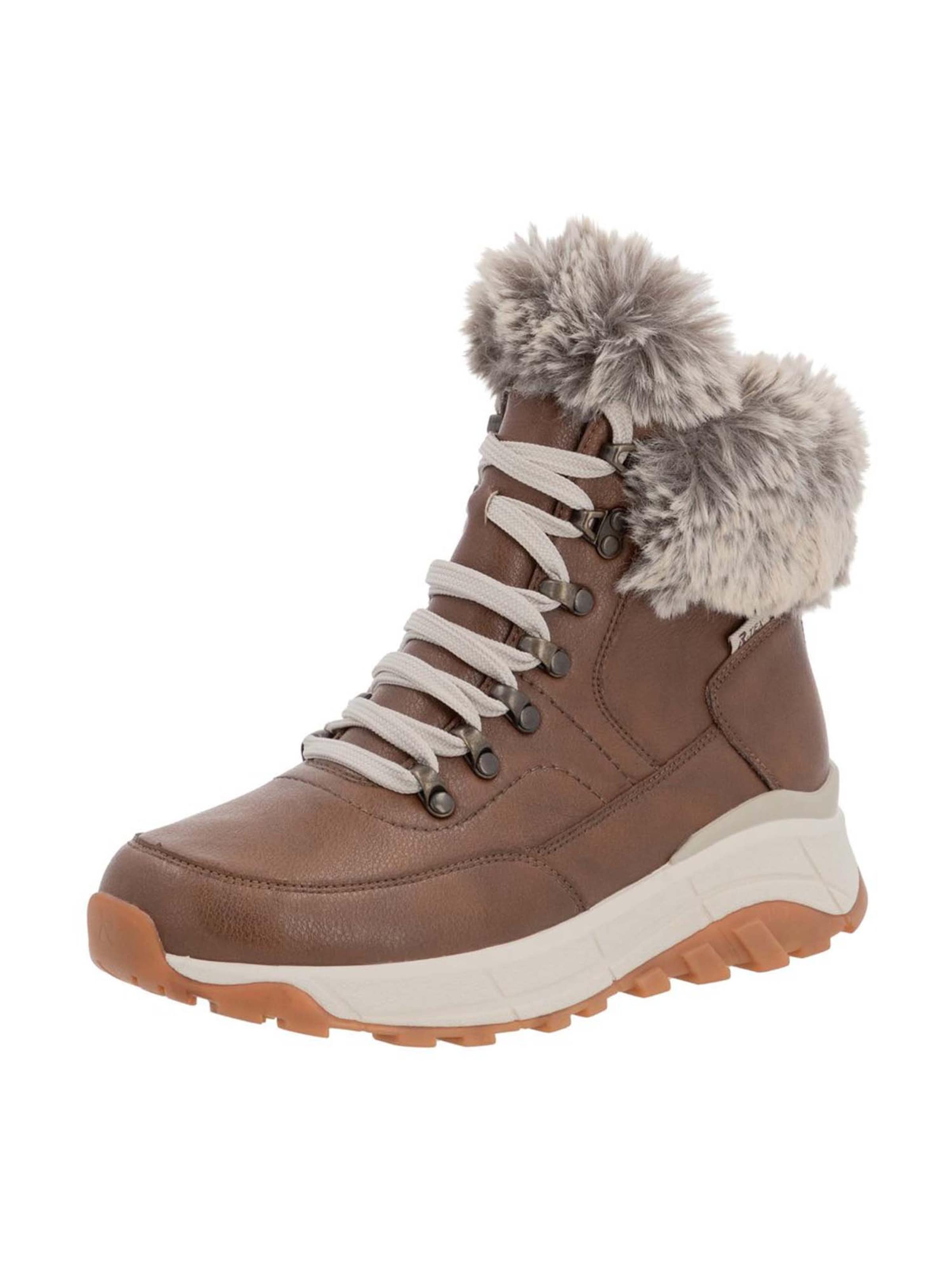 Bottines à lacets Rieker en marron : devant