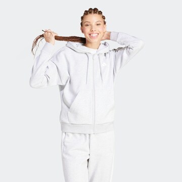 ADIDAS SPORTSWEAR Sports sweat jacket 'Essentials' in Grey: front