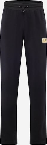 regular Pantaloni di EA7 Emporio Armani in nero: frontale