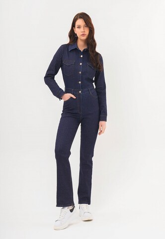 FRESHLIONS Jumpsuit 'Danika' in Blauw: voorkant