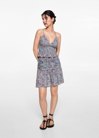 MANGO TEEN Skirt 'Floresf' in Blue