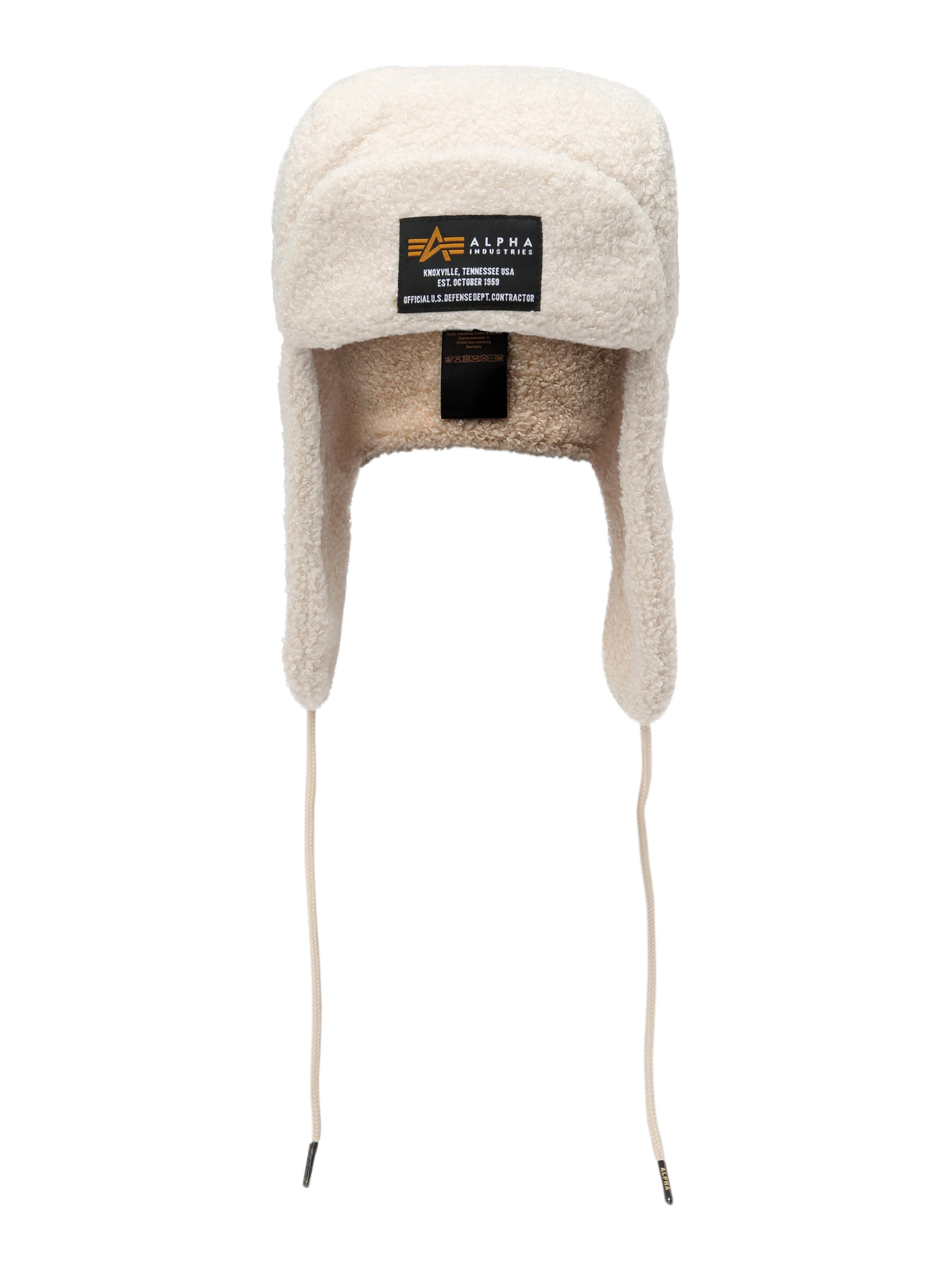 ALPHA INDUSTRIES Čepice – bílá: přední strana