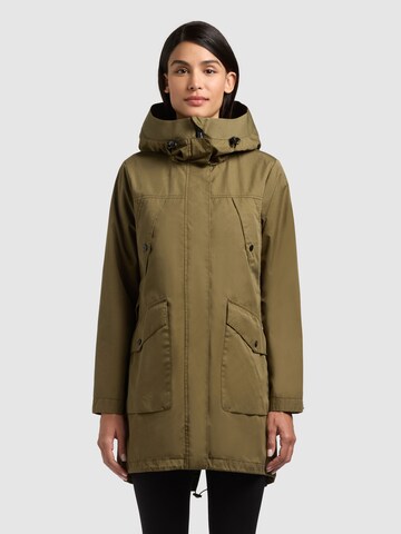 khujo Between-seasons coat 'Agev' in Green: front