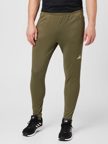 ADIDAS PERFORMANCE Regular Sports trousers 'Train Essentials Seasonal ' in Green: front