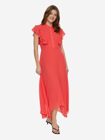 NÜMPH langes Sommerkleid in Rot: Vorderseite