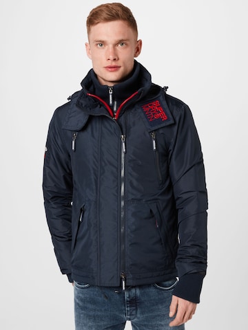 Superdry Winter Jacket 'Mountain' in Blue: front