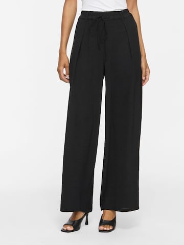 Wide Leg Pantalon 'VISURASHIL' VILA en noir : devant