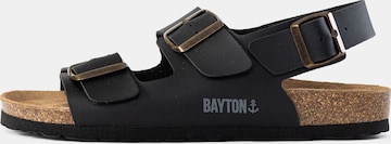 Sandales Bayton en noir : devant