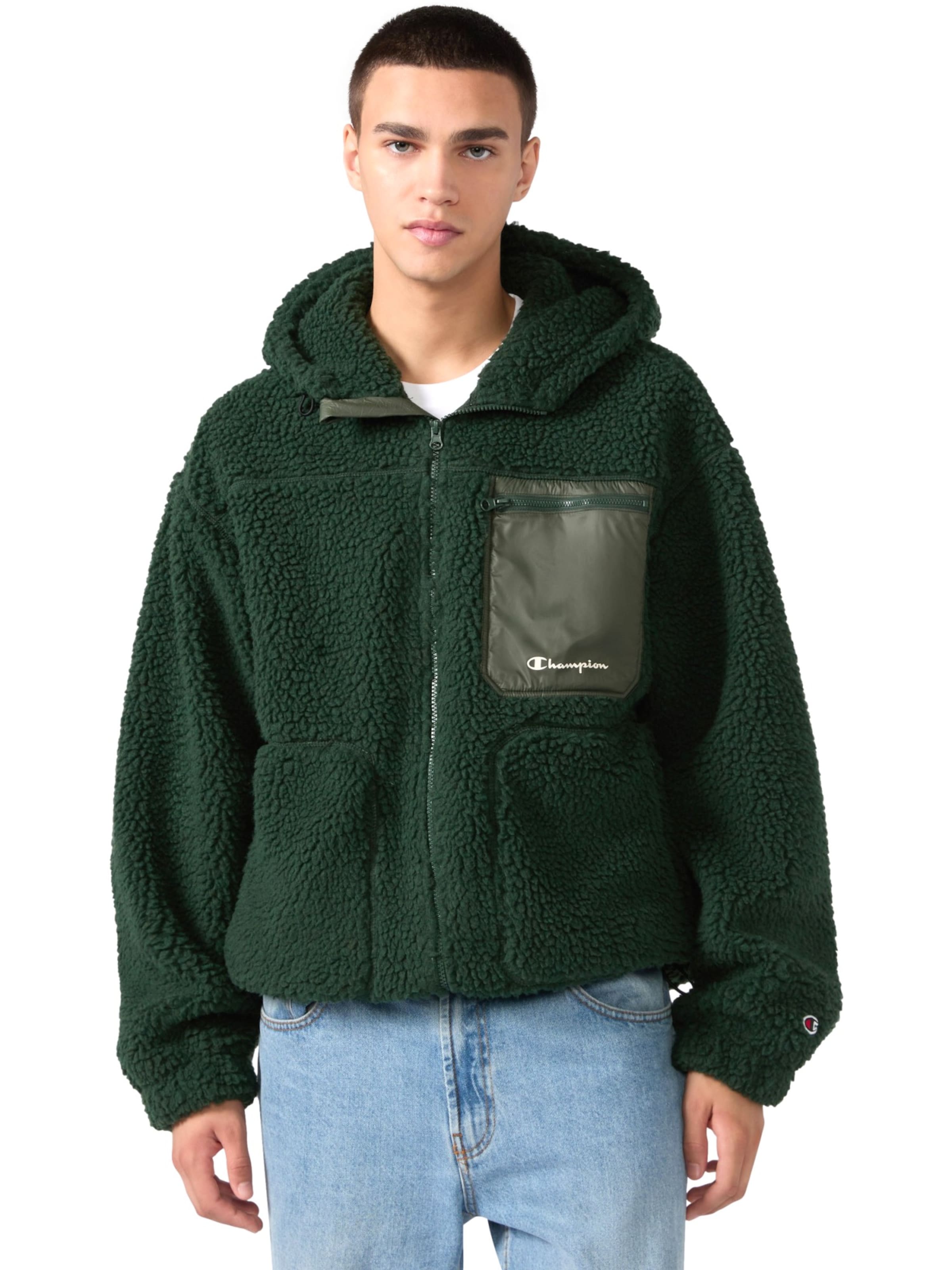 Giacca di pile di Champion Authentic Athletic Apparel in verde: frontale