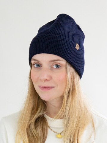 KOPYTO Mütze 'GAZELLE Leichte Wollmütze 100% Merinowolle RWS Unisex' in Blau: Vorderseite