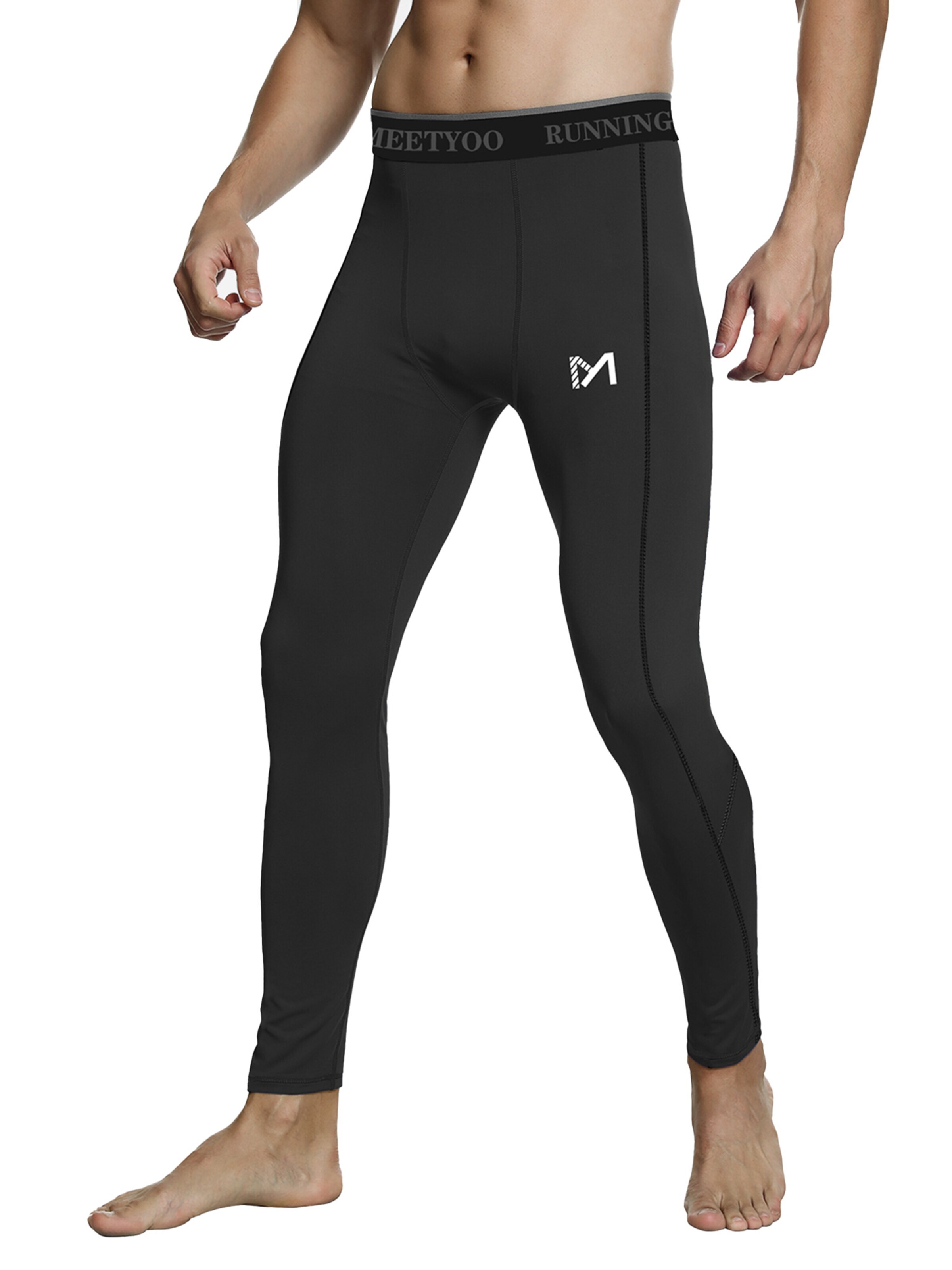 MEETWEE Sportondergoed '3-pack Workout Compression Pants' in Gemengde kleuren: voorkant