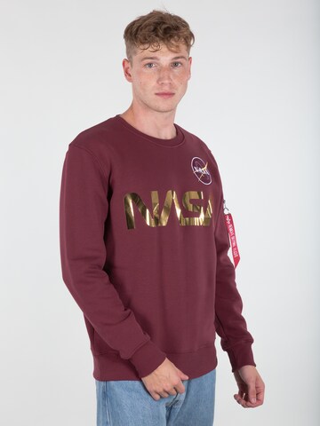 Sweat-shirt 'Nasa Reflective' ALPHA INDUSTRIES en rouge