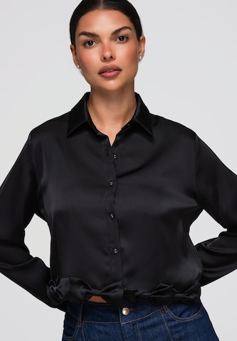 Ombre Blouse in Zwart