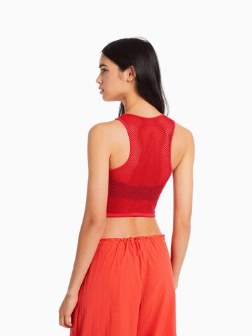 Haut Bershka en rouge