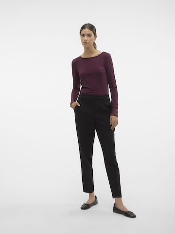 Coupe slim Pantalon à plis 'MIRA' VERO MODA en noir