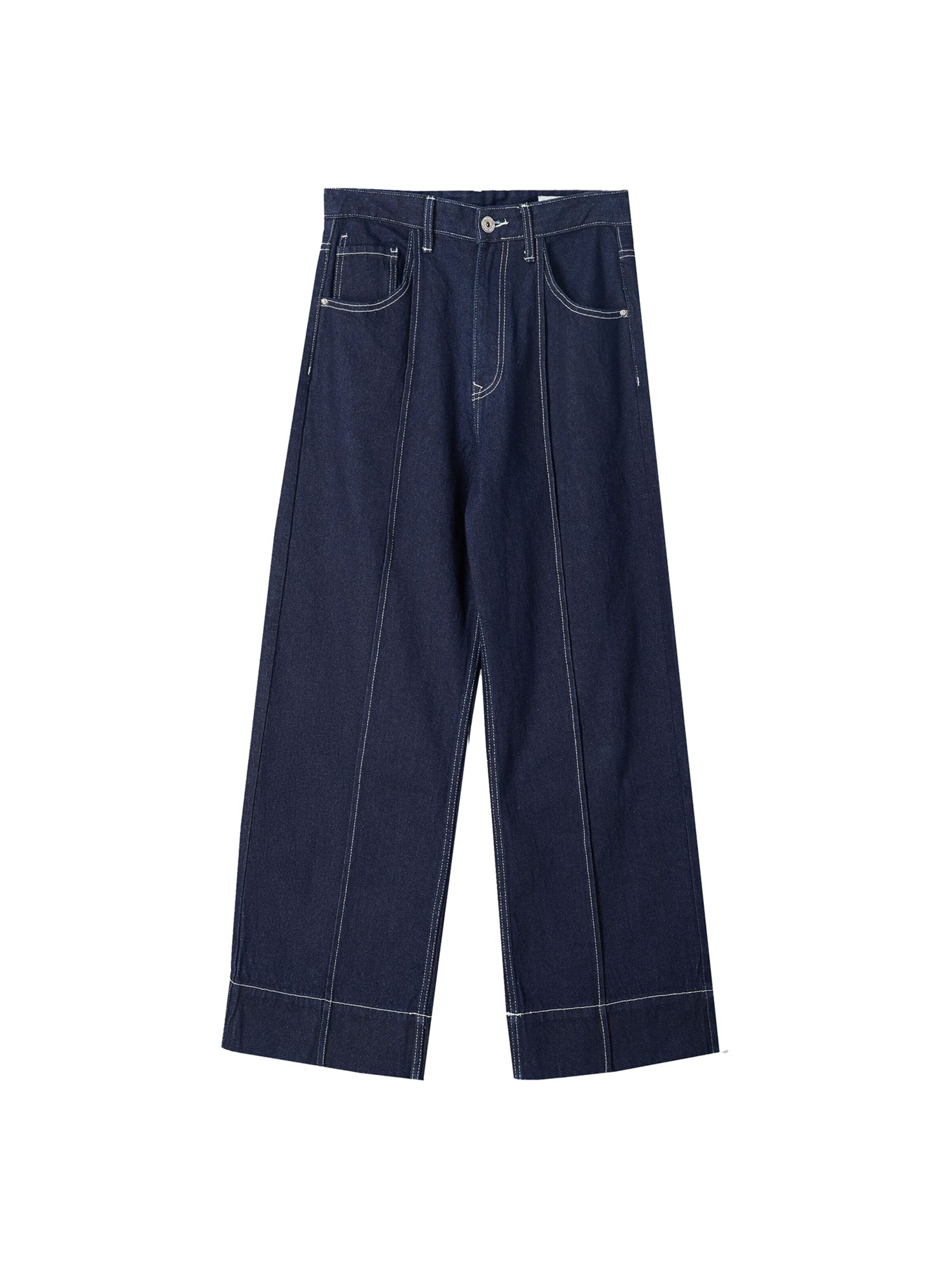 Bershka Levenevä Farkut värissä sininen: etupuoli