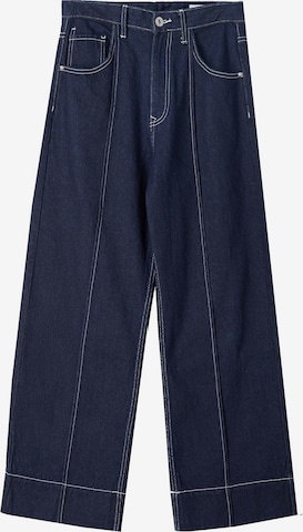 BershkaFlared/zvonoliki kroj Traperice - plava boja: prednji dio