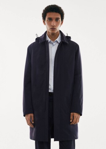 MANGO MAN Winter Parka 'Edgy' in Blue: front