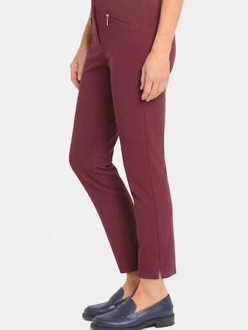 Goldner Slim fit Pants 'Louisa' in Purple