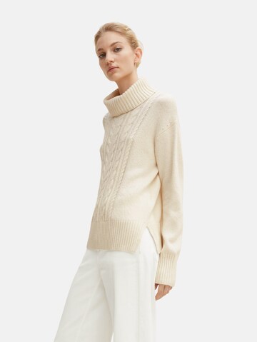 TOM TAILOR Pullover in Beige