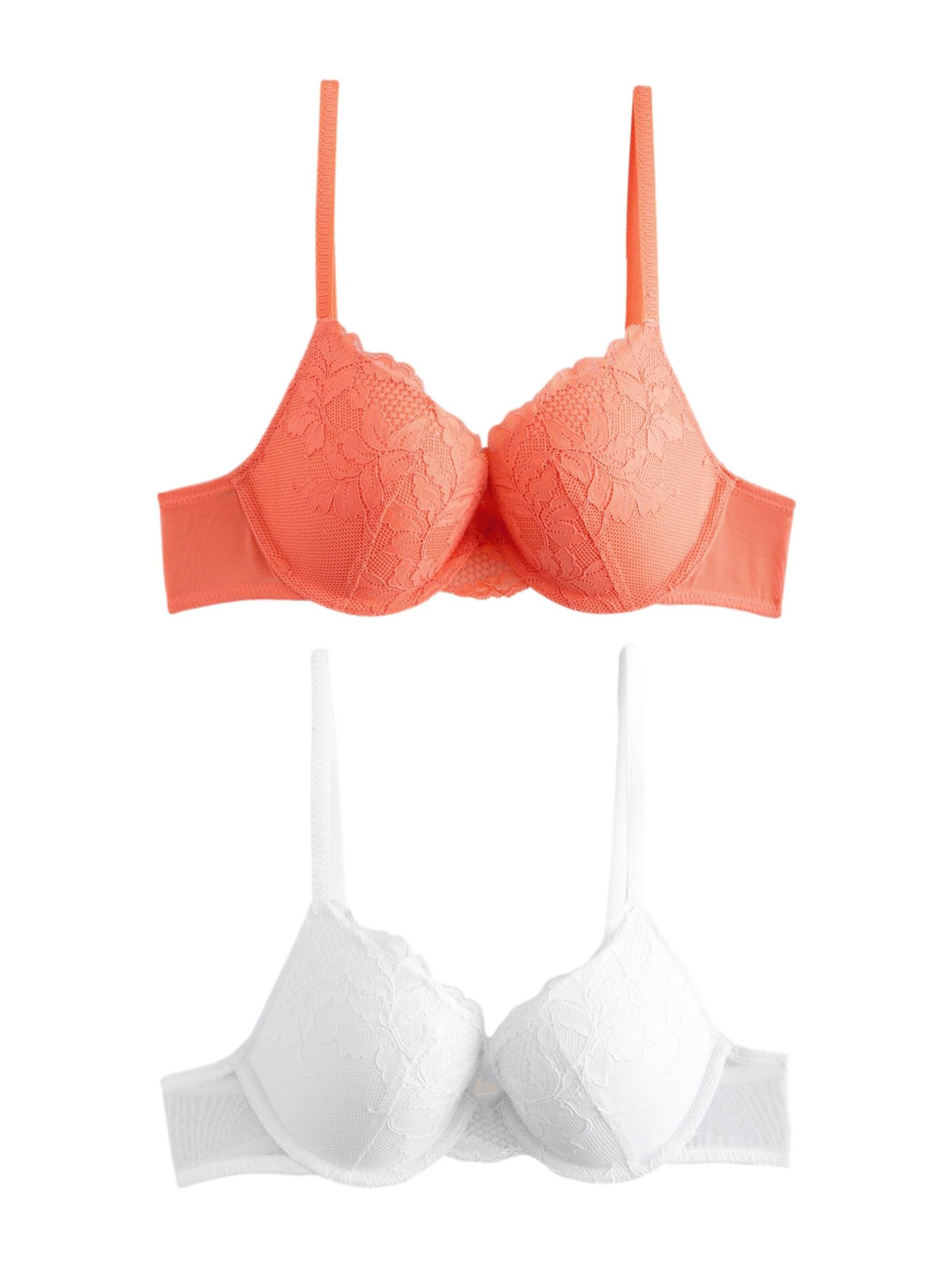 Push-up Sutien de la Next pe portocaliu: față