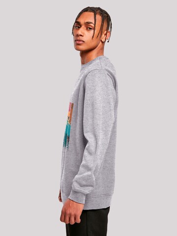 Sweat-shirt 'Berg Sonnenuntergang Retro' F4NT4STIC en gris