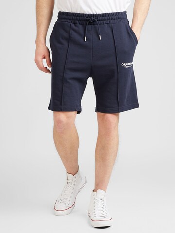 JACK & JONES Широка кройка Панталон 'KANE VESTERBRO' в синьо: отпред