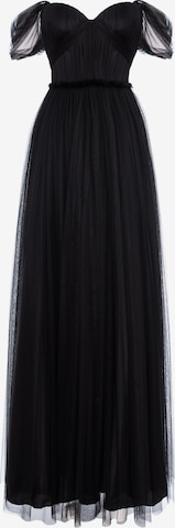 Robe de soirée acob a porter en noir : devant