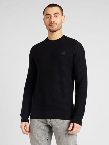 BOSS Sweater 'Anion' in Black: front