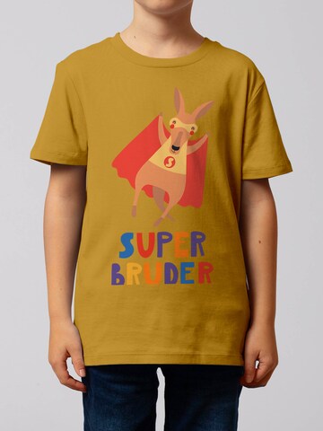 watabout.kids Shirt 'Känguru Superbruder' in Geel