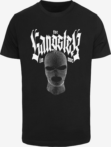 Tricou 'The Gangster In Me Tee' de la Mister Tee pe negru: față