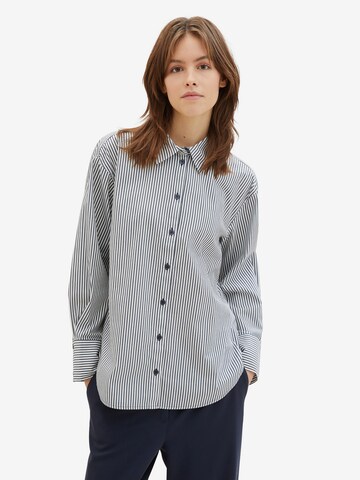 TOM TAILOR DENIM Bluse in Blau: predná strana