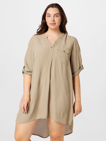 Zizzi Tuniek 'MAISY' in Beige: voorkant