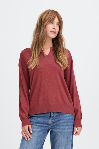 Pulz Trui 'PZSara' in Rood: voorkant
