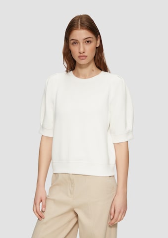 Sweat-shirt s.Oliver en beige : devant