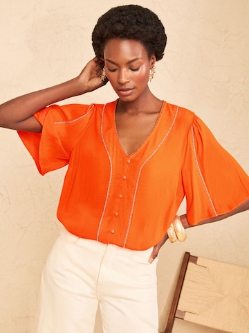 Camicia da donna di love & roses in arancione