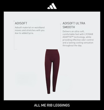 Skinny Pantalon de sport 'All Me' ADIDAS PERFORMANCE en rouge