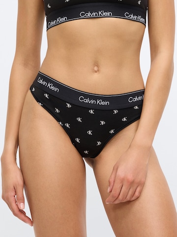Calvin Klein Underwear String in Zwart: voorkant